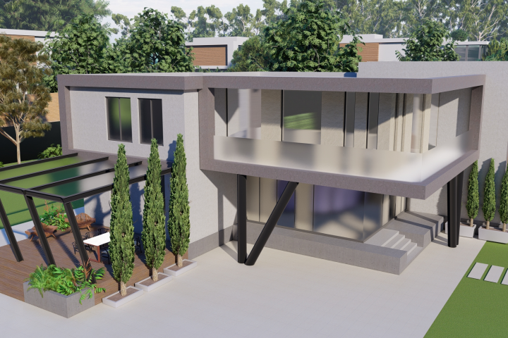 Визуализация частного дома.