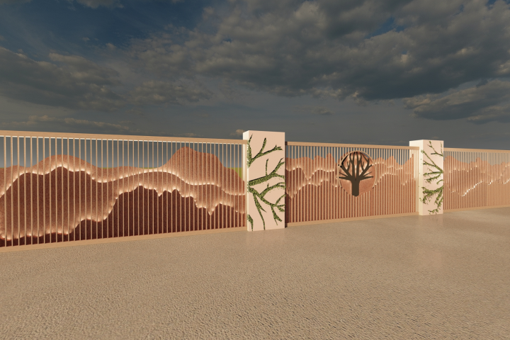 Дизайн проект забора в г. Астана