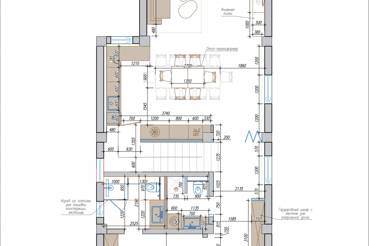 Планировка дома-2 этажа
