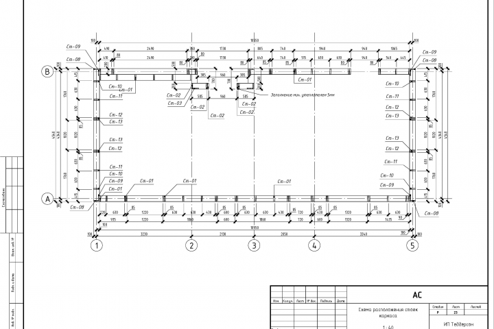 Схема стоек