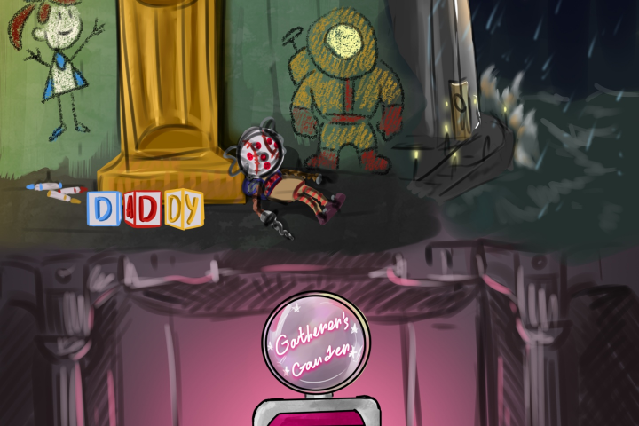 Коллаж-иллюстрация по игре Bioshock