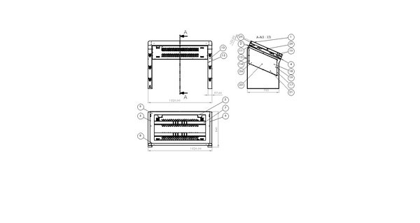 Чертеж интерактивного стола