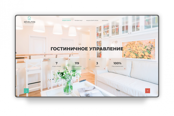 Лендинг для Revelton Hotels & Apartments