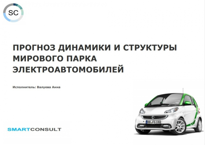 Прогноз динамики и структуры мирового рынка электрокаров