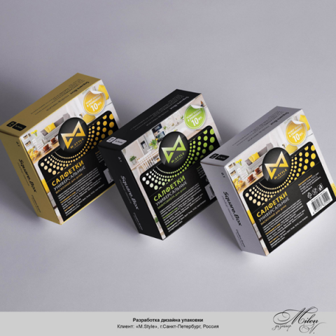 Упаковка салфетки "M-Style"