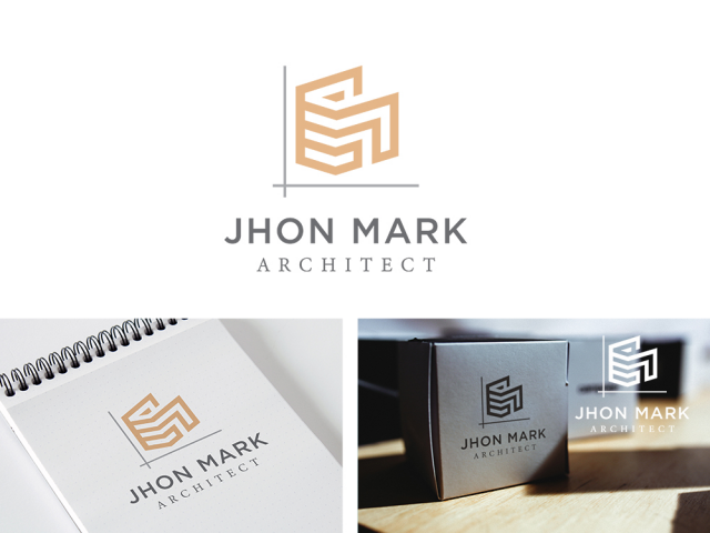 JHON MARK логотип для архитектора