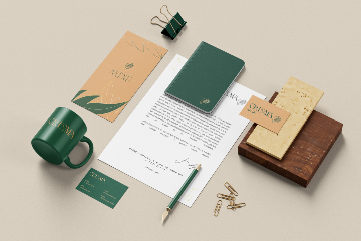 Фирменный стиль и айдентика для современной кофейни