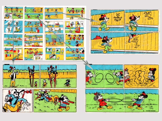 Нарезка цветного скана вкладышей