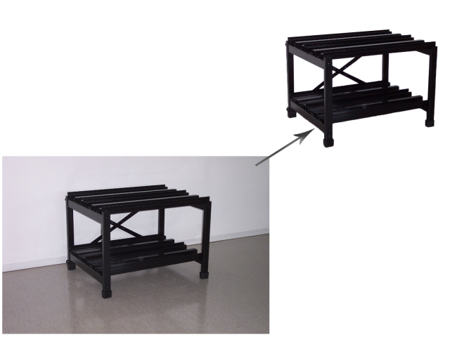 Обтравка фото стеллажа