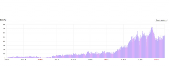 Продвижение врача-отоларинголога в Пятигорске - посещаемость