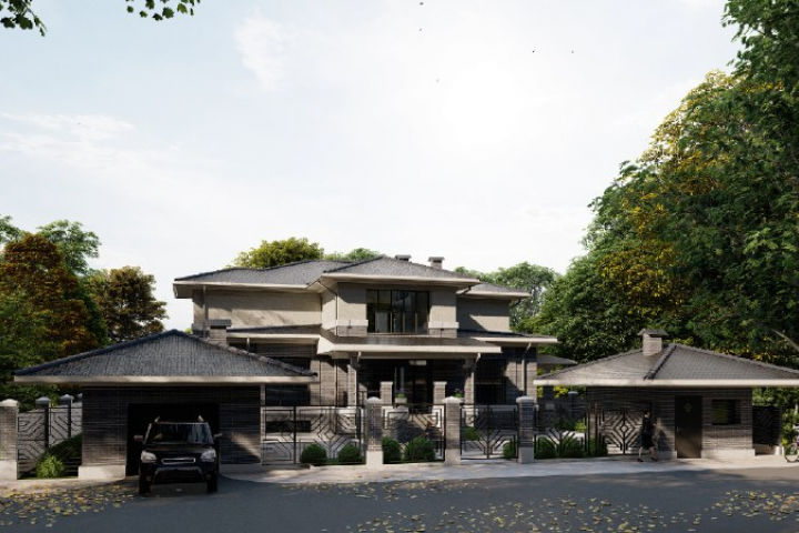 Проектирование индивидуальных жилых домов в стиле Райта