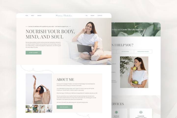 Дизайн лендинга для коуча и наставника Екатерины Горбачевой