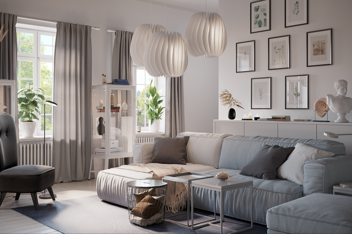 Визуализация гостиной (дневной вариант)