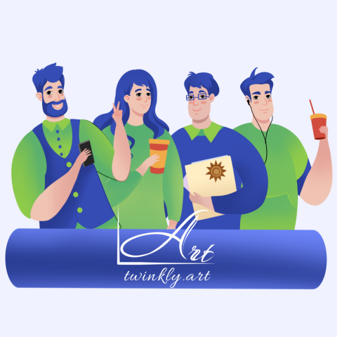 Персонажи в стиле флэт