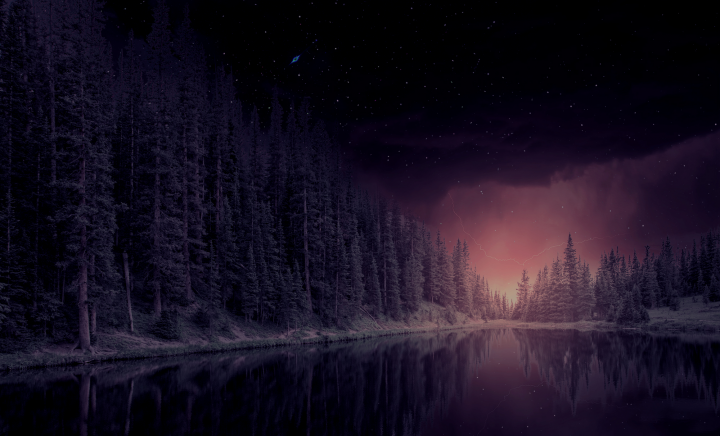 Коллажирование фотографий(Звездное небо)