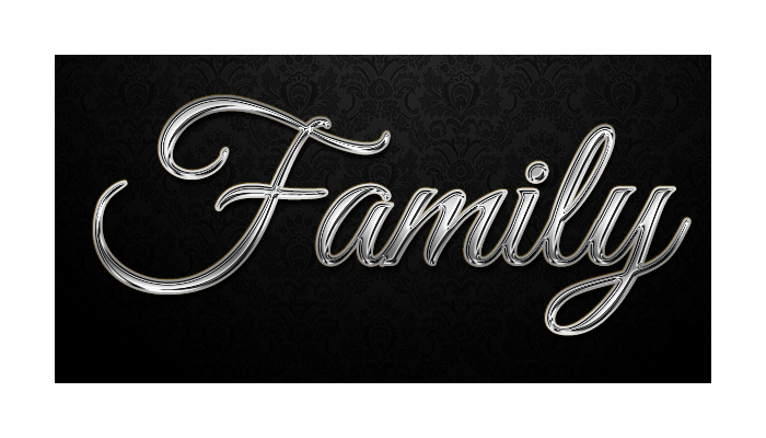 металлический текстовый эффект