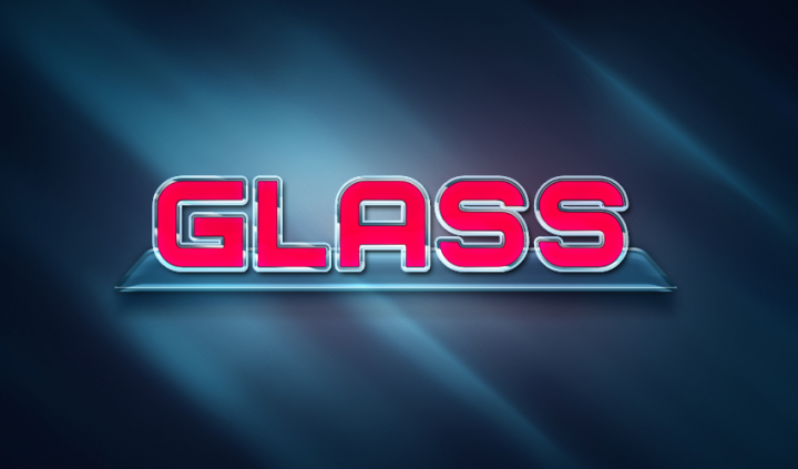 стеклянный текстовый эффект