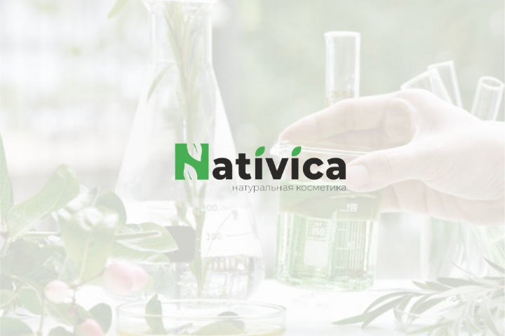 логотип для бренда натуральной косметики "NATIVICA"