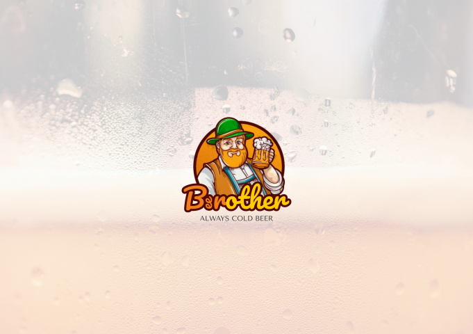 логотип для сети разливных пенных напитков "BeerBrother"