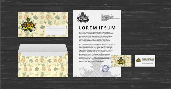 Фирменный стиль для магазина Exotic Vitamin's