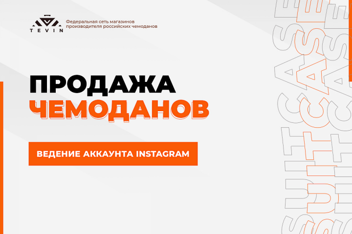 Ведение instagram "Чемоданы Tevin"