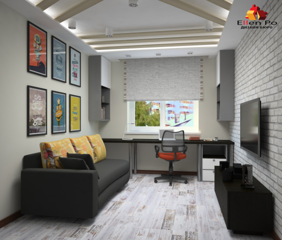 Дизайн комнаты подростка в стиле лофт 2