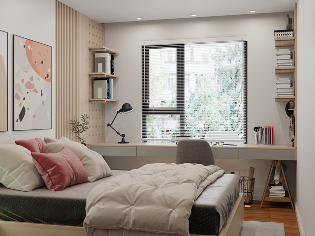 Дизайн и 3D-визуализация спальни