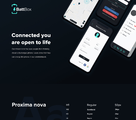 UI/UX Design Batt Box mobile app