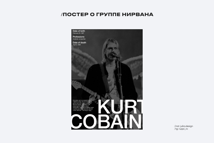 Постер о группе Нирвана