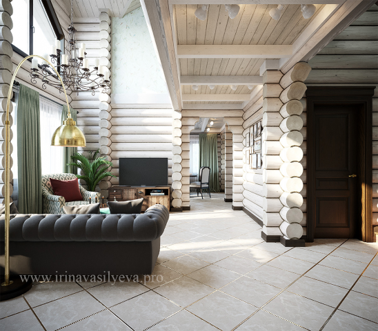 Дом из оцилиндрованного бревна в Егорьевске