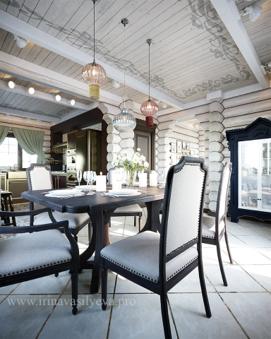 Дом из оцилиндрованного бревна в Егорьевске