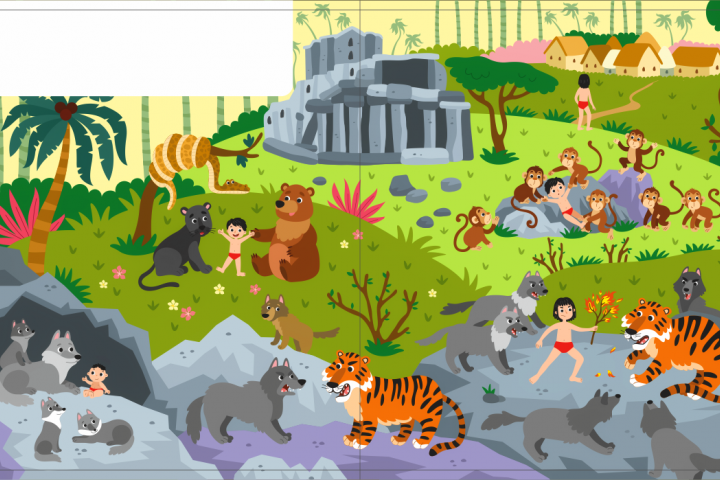 Детская книга. Флэт. Вектор