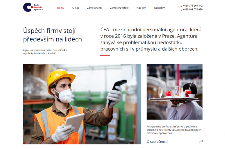 Корпоративный сайт для компании CEA