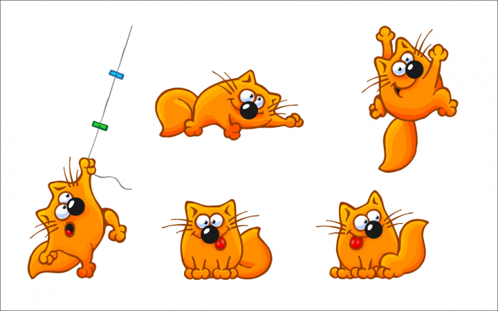 Векторный кот для детского приложения