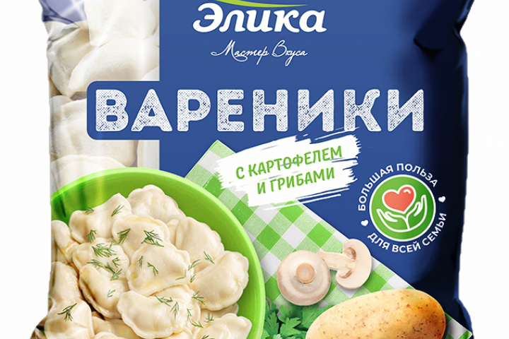 Дизайн упаковки вареников ТМ "Элика"