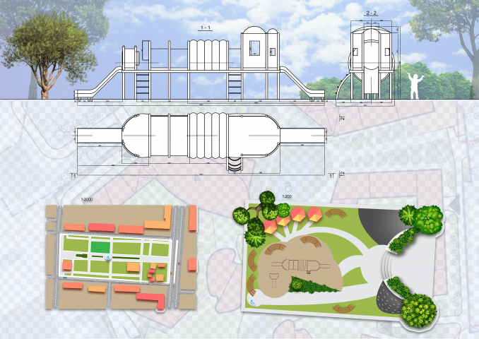 Неболшая детская площадка