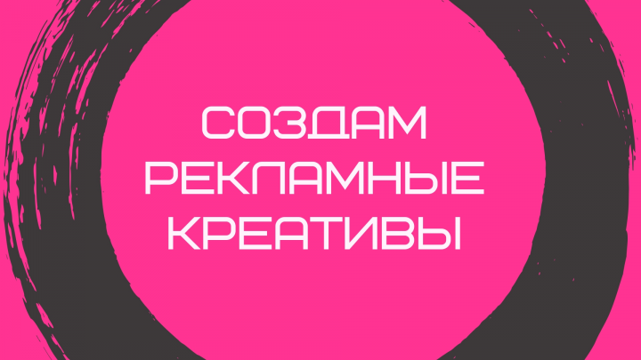 Создание рекламных креативов фото/видео и текст объявлений