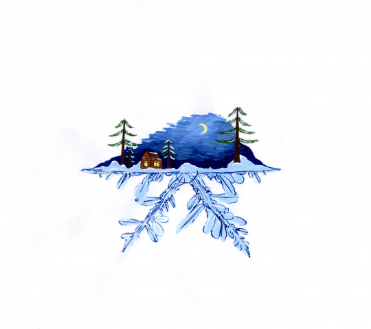 Зимой