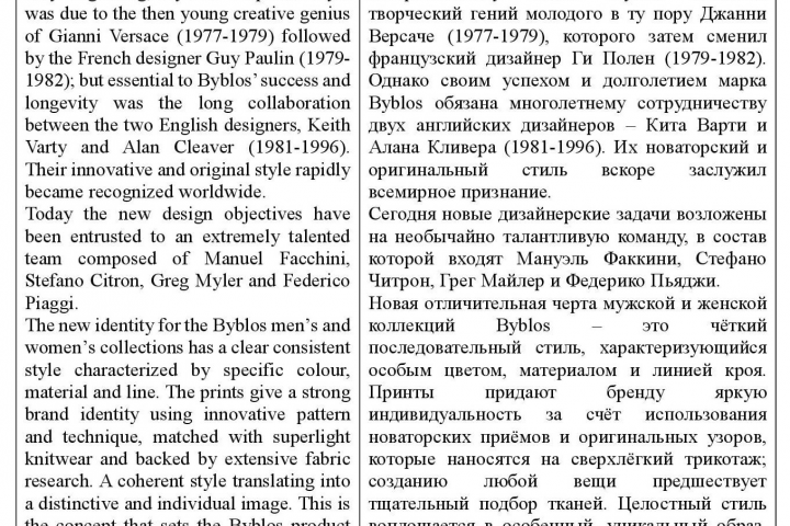 Описание модного бренда