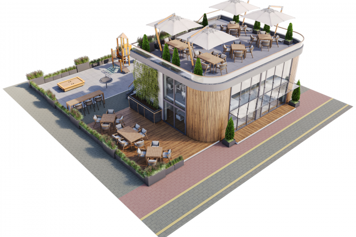 Проект и визуализация кофейни