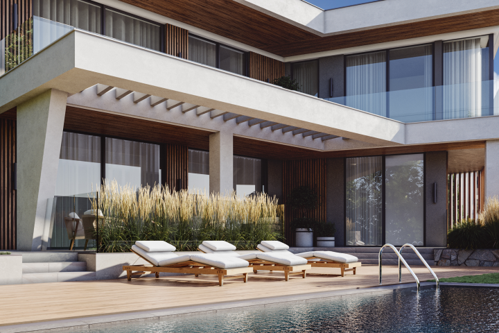 Визуализация домов в современном стиле