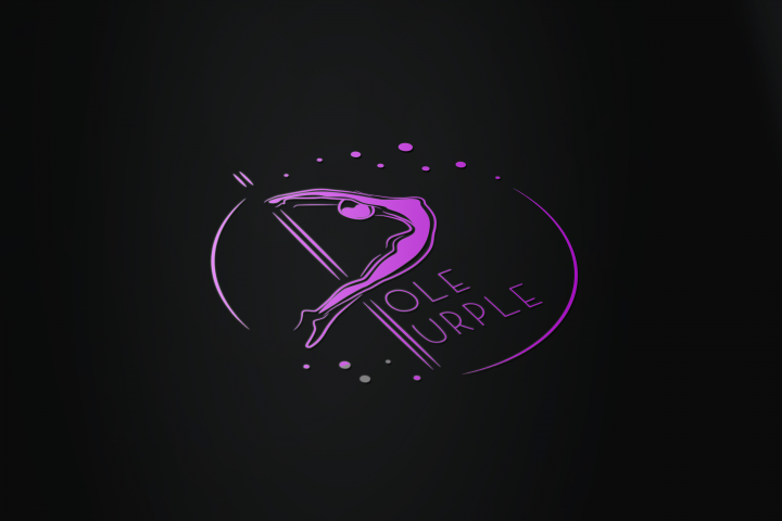 Логотип для школы танцев Pole Purple