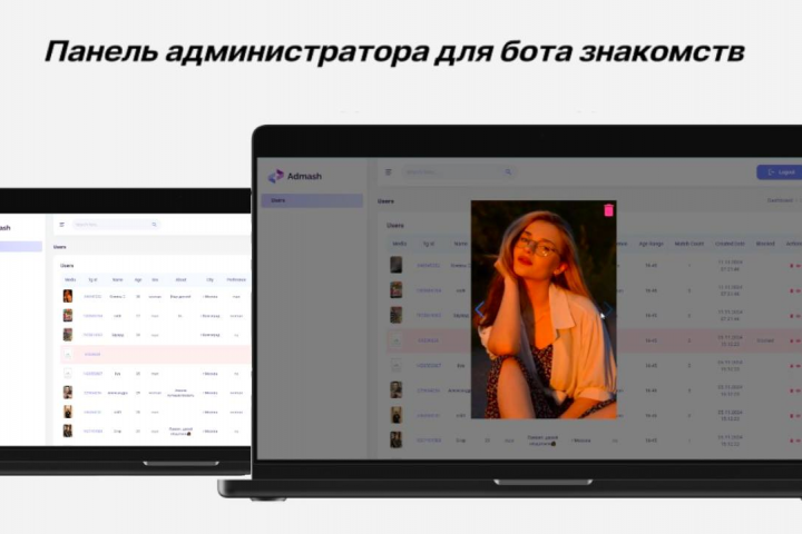 Панель администратора для бота знакомств