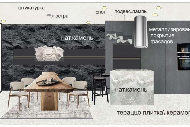 Кухня на вилле  о.Бали