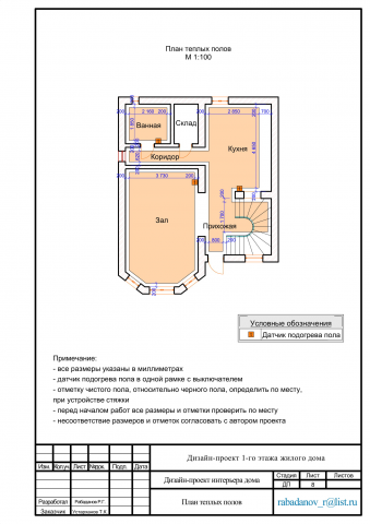План теплых полов