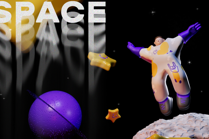 Плакат с использованием 3D