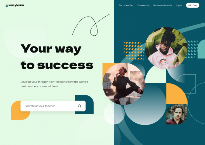 Дизайн сайта по подбору репетиторов
