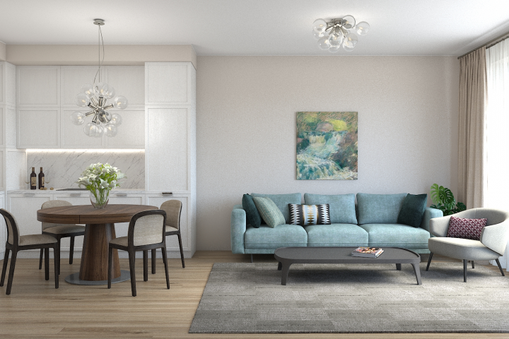 Визуализация гостиной