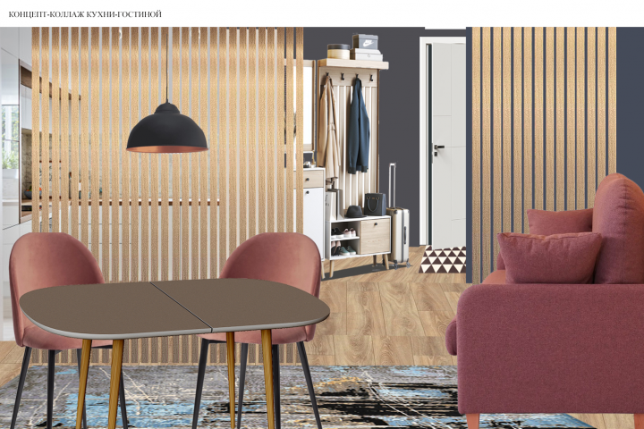 Перепланировка квартиры- студии 39 кв. метров