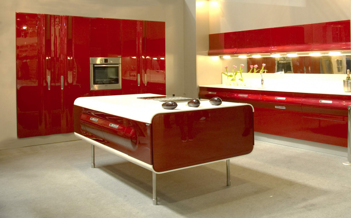 Дизайн кухни в футуристическом стиле для выставки